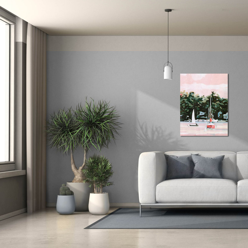 «Lake Af après-midi 2» par Emma Scarvey, art mural sur toile, H 34 po x l 26 po