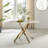 Chanden Luxury Marble Effect Glass 4 Seater Dining Table - Modern Statement Design-1578109710-1578109706
