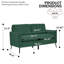 Fauteuil d'appoint en cuir vert Green Cat-2113822057