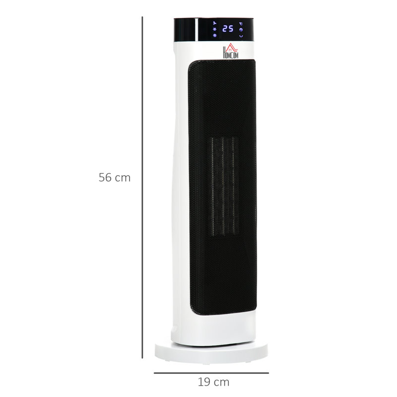 HOMCOM 100 Watt 1 BTU Electric Panel Space Heater with Adjustable Thermostat and with Digital Display