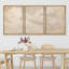 «Neutral Beige Cloudscape Minimalist Abstract Sky Landscape Wall Art Decor», impression sur toile 3 pièces-129189718-129189715