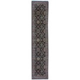 Hand-Knotted High-Quality Pink, Black, and Ivory Runner