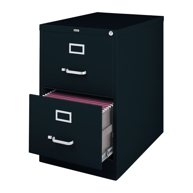 18'' Wide 2 -Drawer Steel File Cabinet, Black