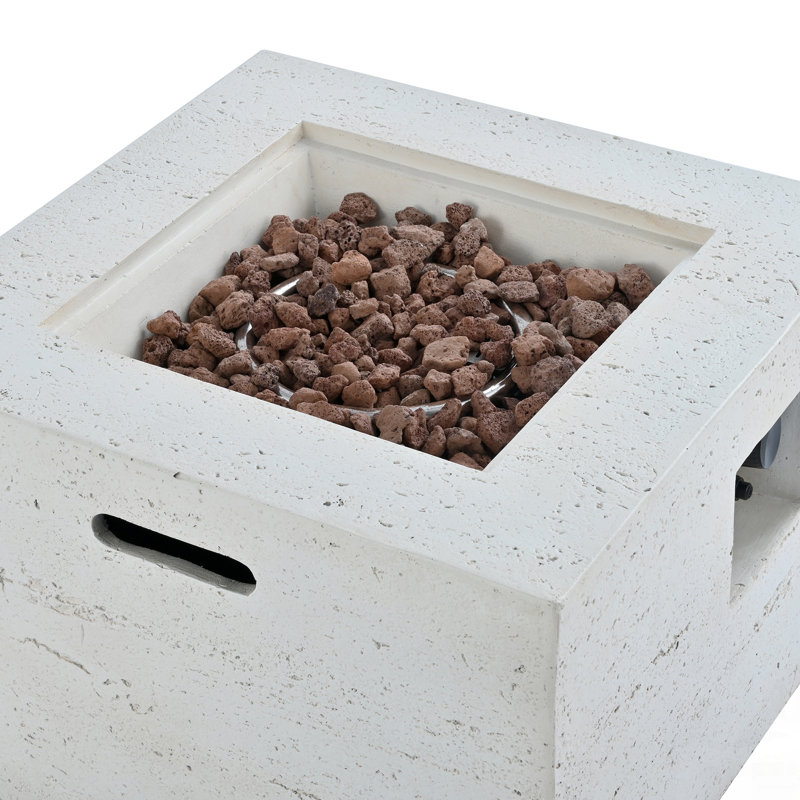 Table de foyer d'extérieur au propane légère MGO avec flamme réglable, 40 000 BTU, pierres de lave et housse de pluie pour l'extérieur