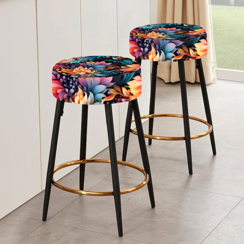 Ensemble de 2 tabourets de bar Enchanted Noir Moody