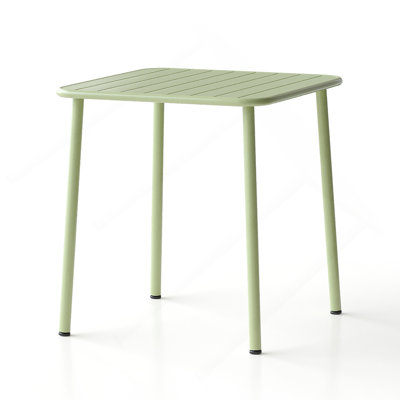 Green Square Outdoor Patio Dining Table, Villa Open Air Table, Retro American Modern Simple Balcony Coffee Table, Waterproof