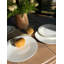 Assiette plate en porcelaine blanche Wheat