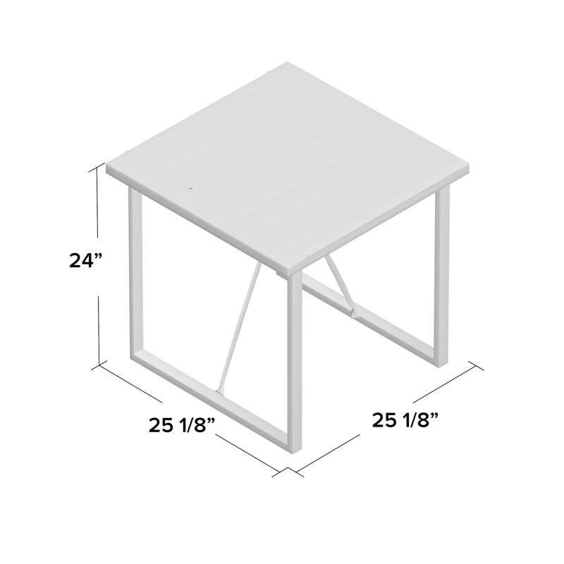 Solid Wood Top End Table