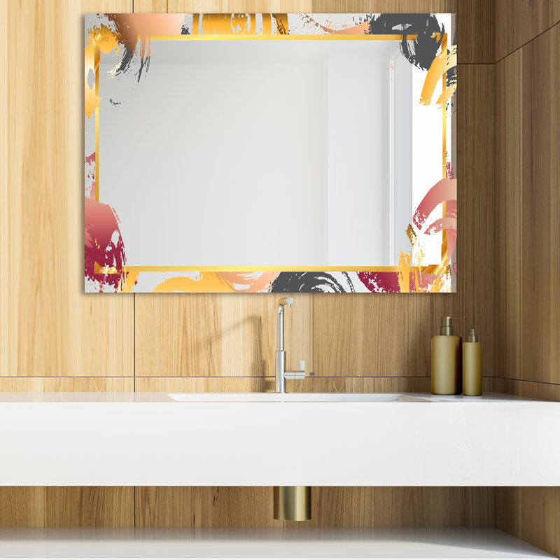 Miroir de salle de bain / coiffeuse glam, H 29,5 po x l 39,4 po, Moderne et contemporain 3