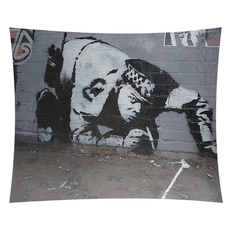 Tapisserie en cuivre snorting en polyester, H 68 po x l 80 po x P 1 po