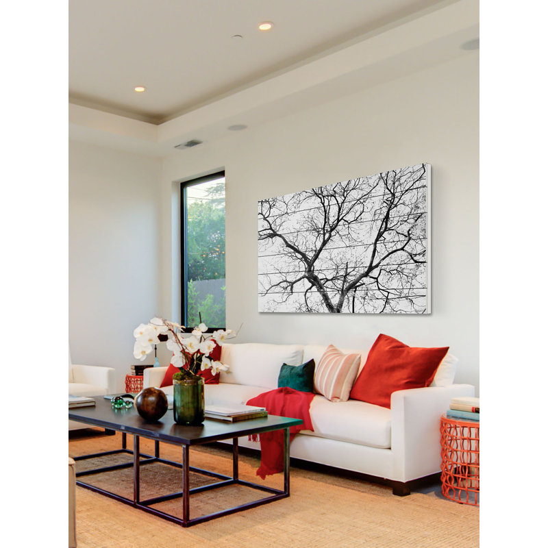 «Black Branches» par Parvez Taj - impression sur bois, H 8 po x l 12 po x p 1,5 po
