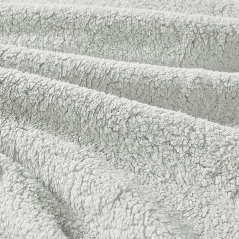 Édredon simple / simple TG avec velours gris écrasé et doux pour l'envers