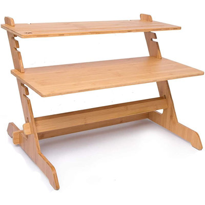 Aoibh Adjustable Solid Wood Standing Desk Converter