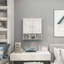 Armoire murale de salle de bain de style minimaliste avec 2 portes et tablettes réglables-1643012868