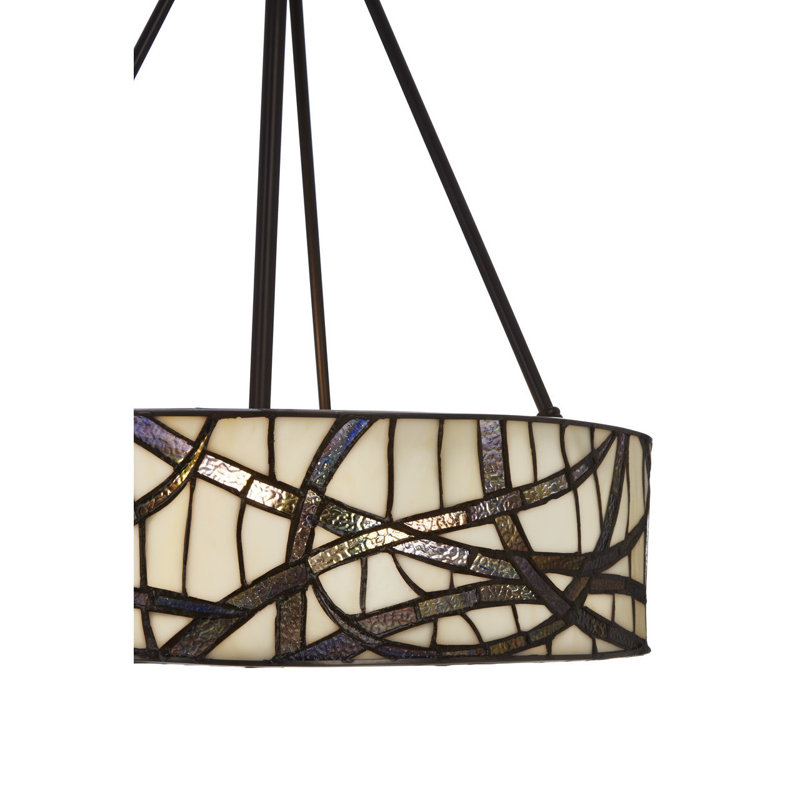 Mundelein 3 - Light Grey Drum Pendant