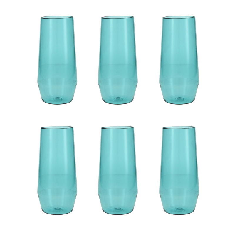 Fortessa Sole Outdoor Shatter Resistant BPA Free Premium Copolyester Plastic Drinkware 6 Pack, Terra Cotta Orange, Stemless Wine Glass