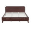 Lit en bois de pin massif avec finition noyer foncé, aucun sommier requis, conception stable et durable-603922382