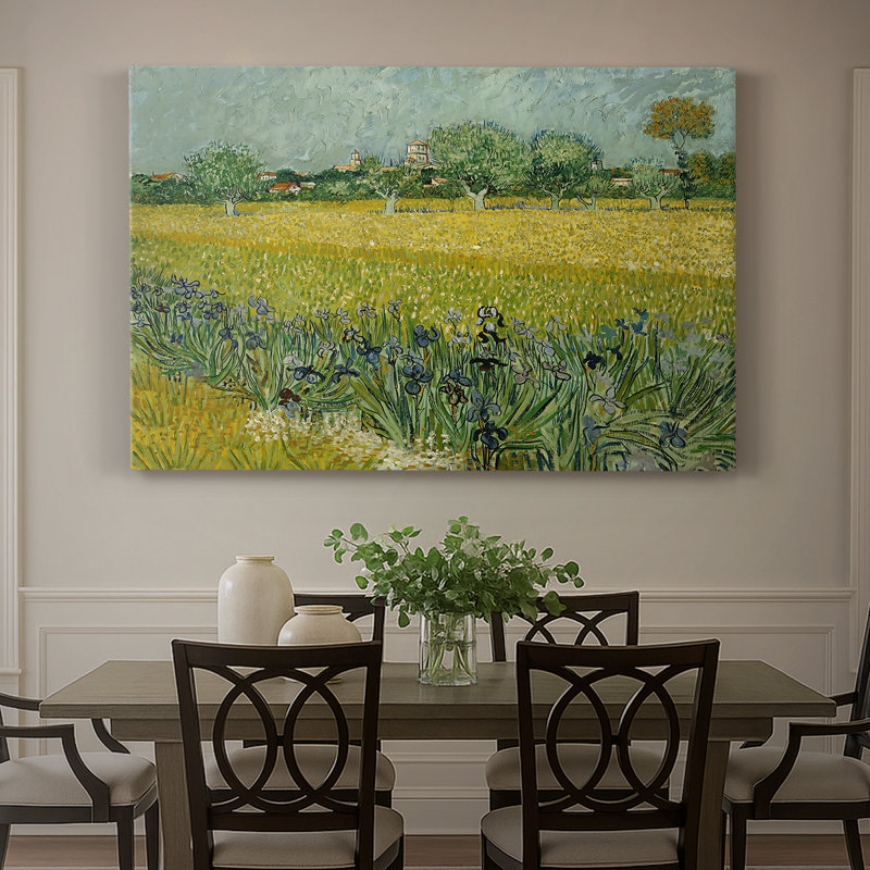Vue d'Arles avec des iris au premier plan-Vincent van Gogh-Toile tendue avec châssis-1888, 32 x 48