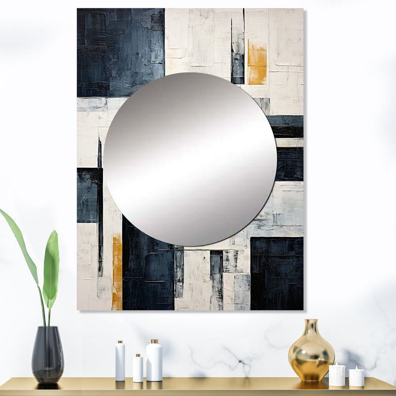 Dannielle Indigo Illusion Abstract Shapes VI, 40 po x 30 po