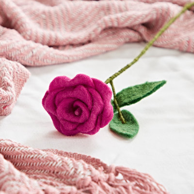 Single Felt Rose