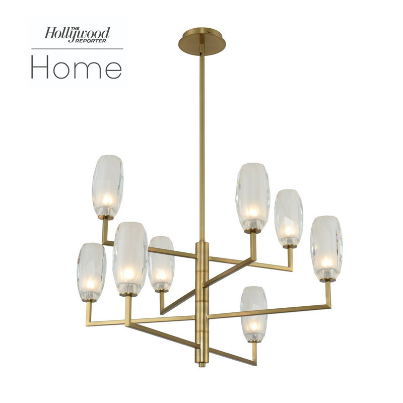June 8 LT Winter Brass Chandelier Kalco
