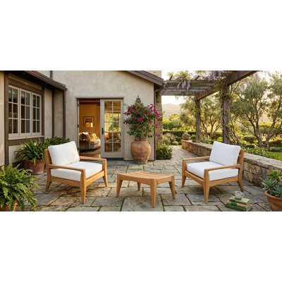 Noida Outdoor Lounge Chair with Ottoman , Sunbrella® Cushions Included