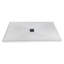 Receveur de douche en alcôve Streamline GSRB-665-653, 152,4 cm x 81,3 cm, en surface solide blanc mat avec bonde centrale