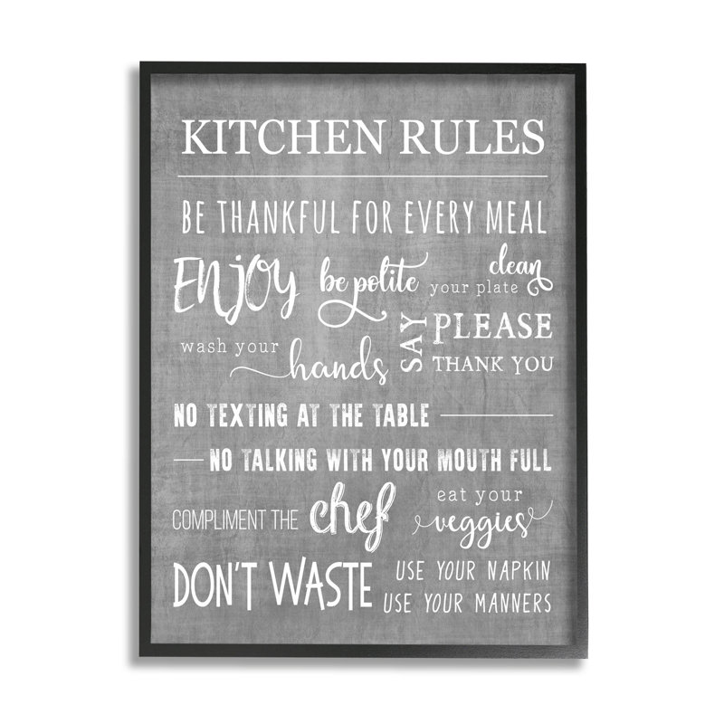 Art de giclée encadrée par Kitchen Rules, Giclée encadrée noir minuit, H 14 po x l 11 po x P 1,5 po