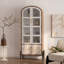Blanc + brun bois massif + fer + vitrines