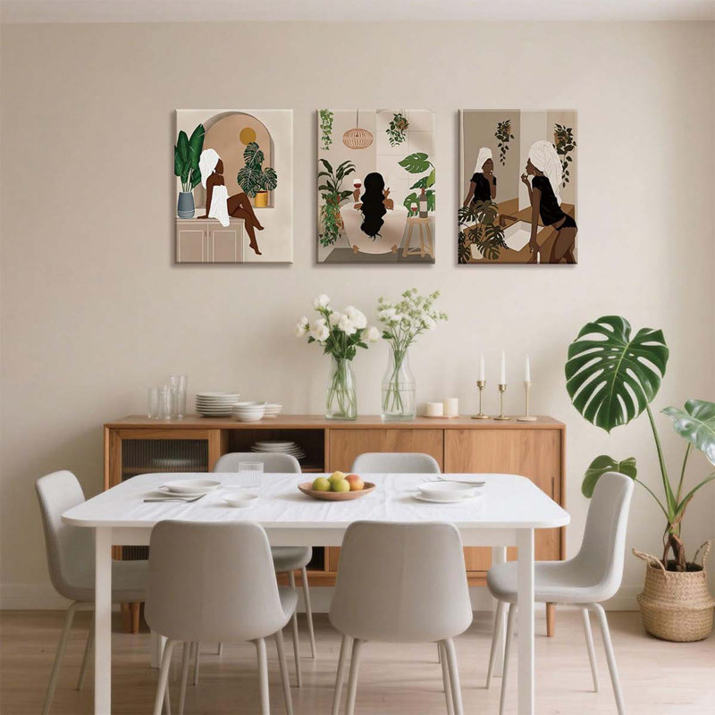 3 Piece Wrapped Canvas Print, 30 cm H x 40 cm W