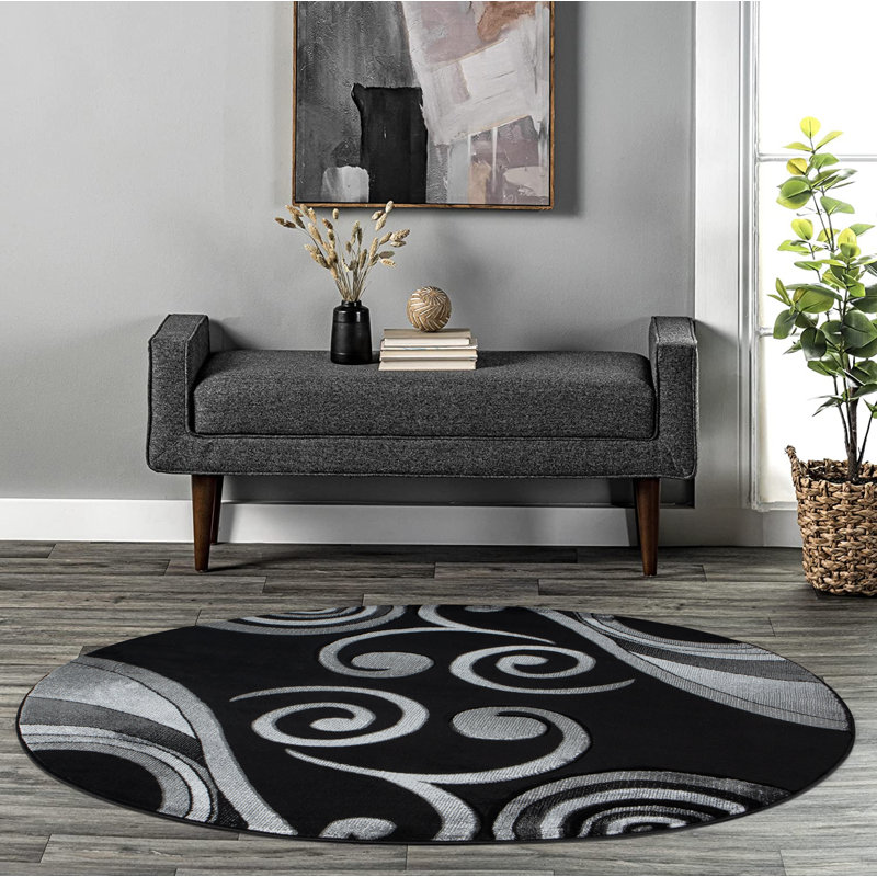 Adonia Abstract Indoor Rug, Round 8'1"