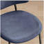 Chaises de salle à manger 4 pièces en cuir de polyuréthane, chaises de style moderne Mid-Century, avec dossier arqué, convenant aux salles à manger et aux cuisines (bleu)