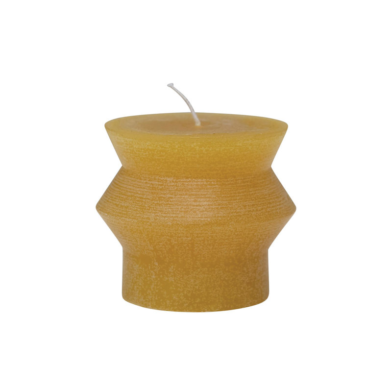 Unscented Pillar Candle with Paraffin Holder, Honey