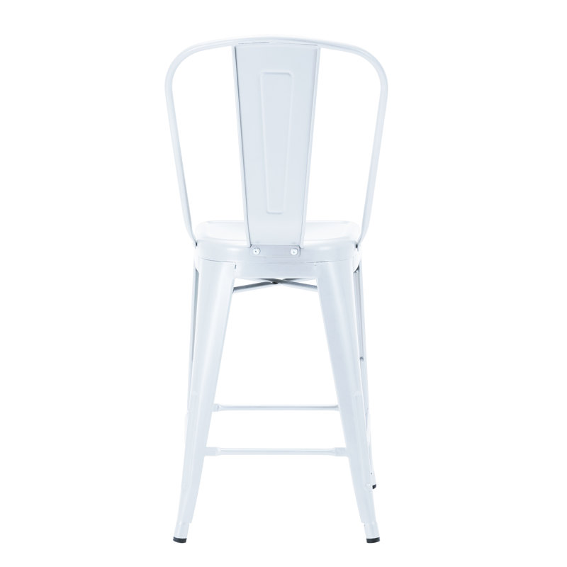 Tabouret de bar galvanisé Gainsborough, 24 po, Blanc