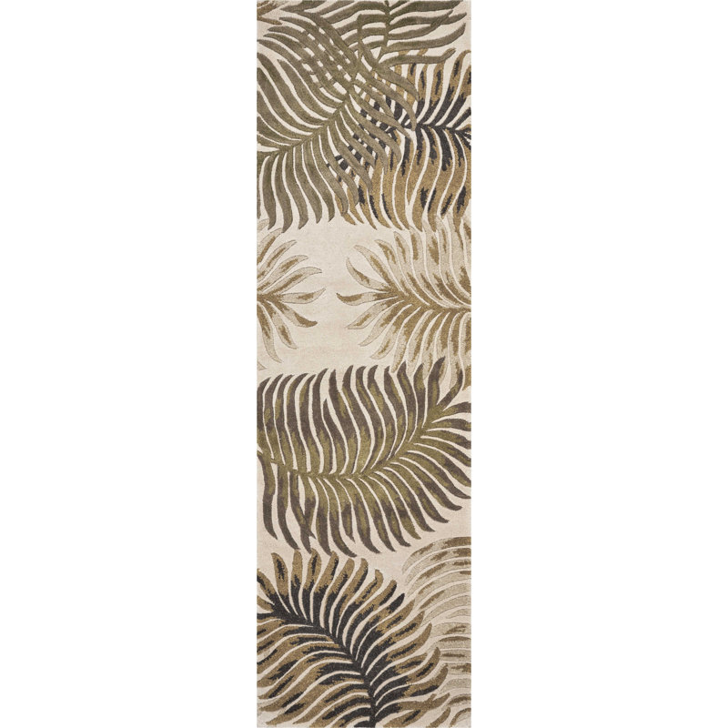 Tapis vert / beige Osburn