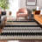 Premium Machine Washable Prisco Black Rug-1909840001