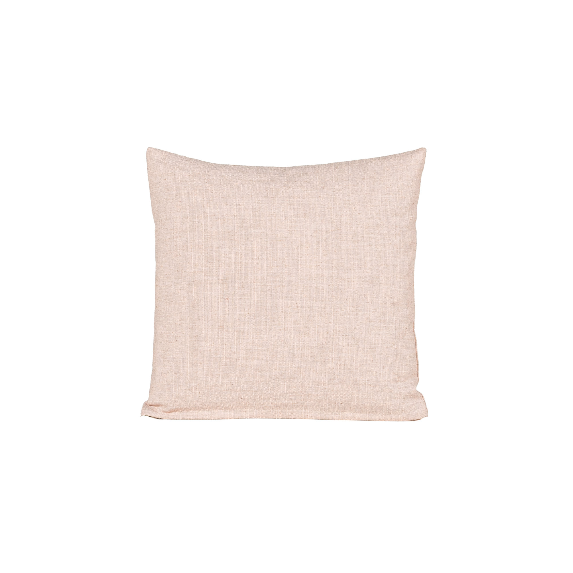 Indy Faux Linen Accent Pillow, Feather, Square 20", Pink
