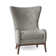 Fauteuil à oreilles en polyester de 33 po de large Casper