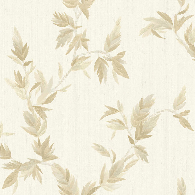Tarn Thin Tree Leaf Wallpaper, Gold
