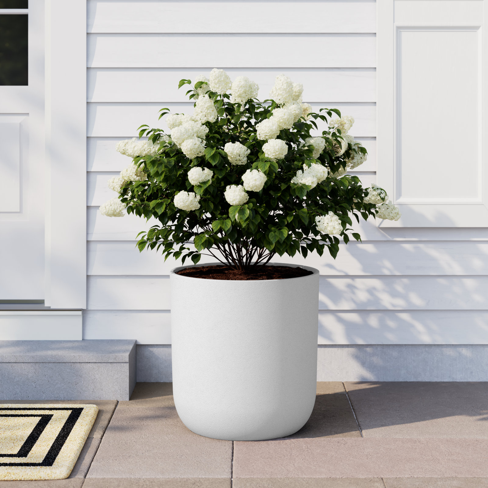 Mason Series Kona Planter, 1, 19.75" H x 18.5" W x 18.5" D, White