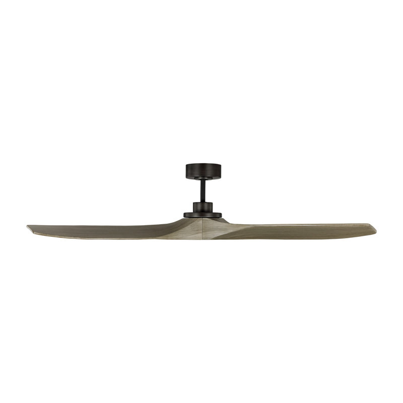 Collins 60" Smart Indoor/Outdoor Brushed Steel Ceiling Fan With Remote Control And Reversible Motor Works With Alexa, Google Home And Bond Home Action