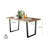 7-Piece Wood and Metal Dining Table Set with Upholstered Dining Chairs and Rectangular Table-772905245