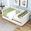 Lit de jour simple tapissier avec couchette escamotable Motoi-587816283