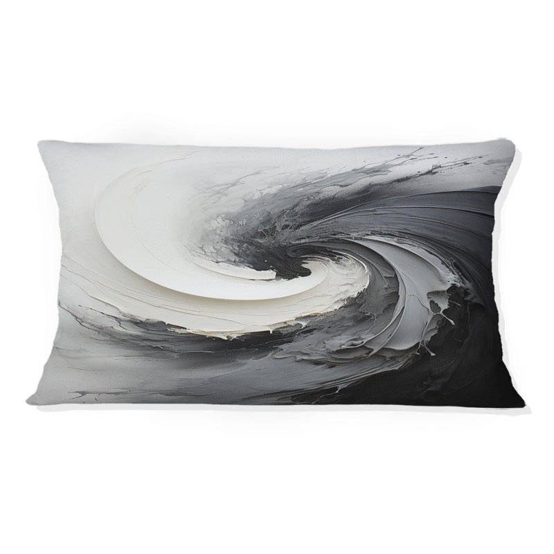 Infinite Motion II - Abstract Spirals Printed Throw Pillow