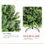 Arbre de Noël 9 pi avec 2435 PE mixtes et pointes, conception à charnières pour un assemblage rapide, support en métal robuste, décoration classique Pe +, support