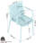 4 Piece All-Weather Plastic Armchairs With Ergonomic Design, High Load Capacity, Non-Slip Foot Pads, For Last - Minute Guest Seating In Commercial Spaces Modern Stackable Pp Construction,-2125150355