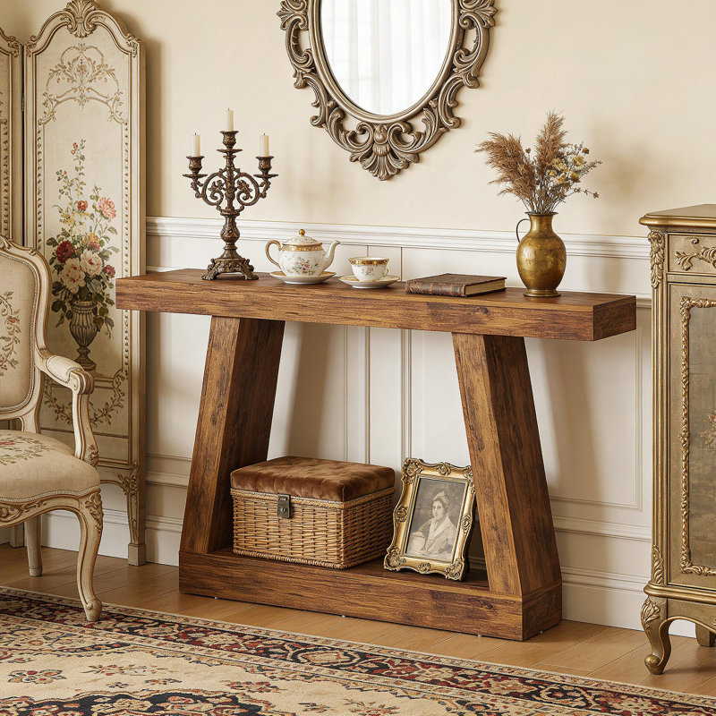 Table d'entrée à deux niveaux, table de canapé, console, table d'appoint, H 32,7 po x l 55,1 po x P 11,8 po