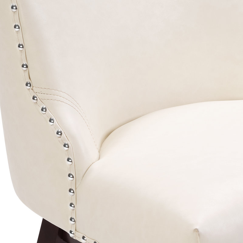 Swivel Upholstered Counter Stool, Ivory