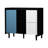 Modern Storage Cabinet With Black And Red Colors, 2 Drawers Open Sections, For Kitchen, Dining Room, Living Build Sideboard Doors Drawers, Buffet Ample Storage, Made-1206632236