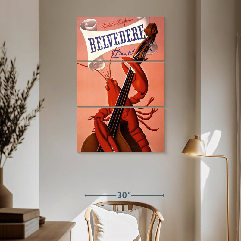 Ketti Lobster jouant du violoncelle, H 65 po x l 42 po